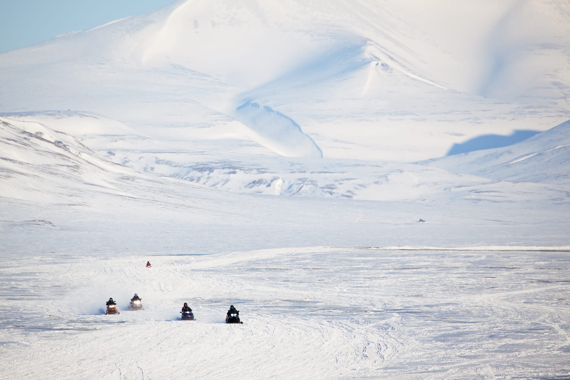 snowmobile in svalbard