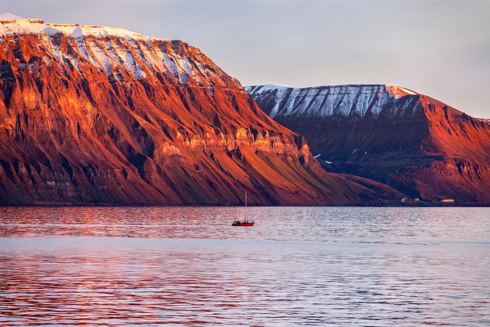 liefdefjord svalbard islands in the high arctic.