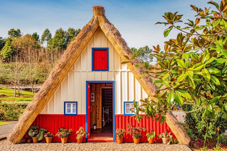 traditional cottage in santana, madeira, portugal