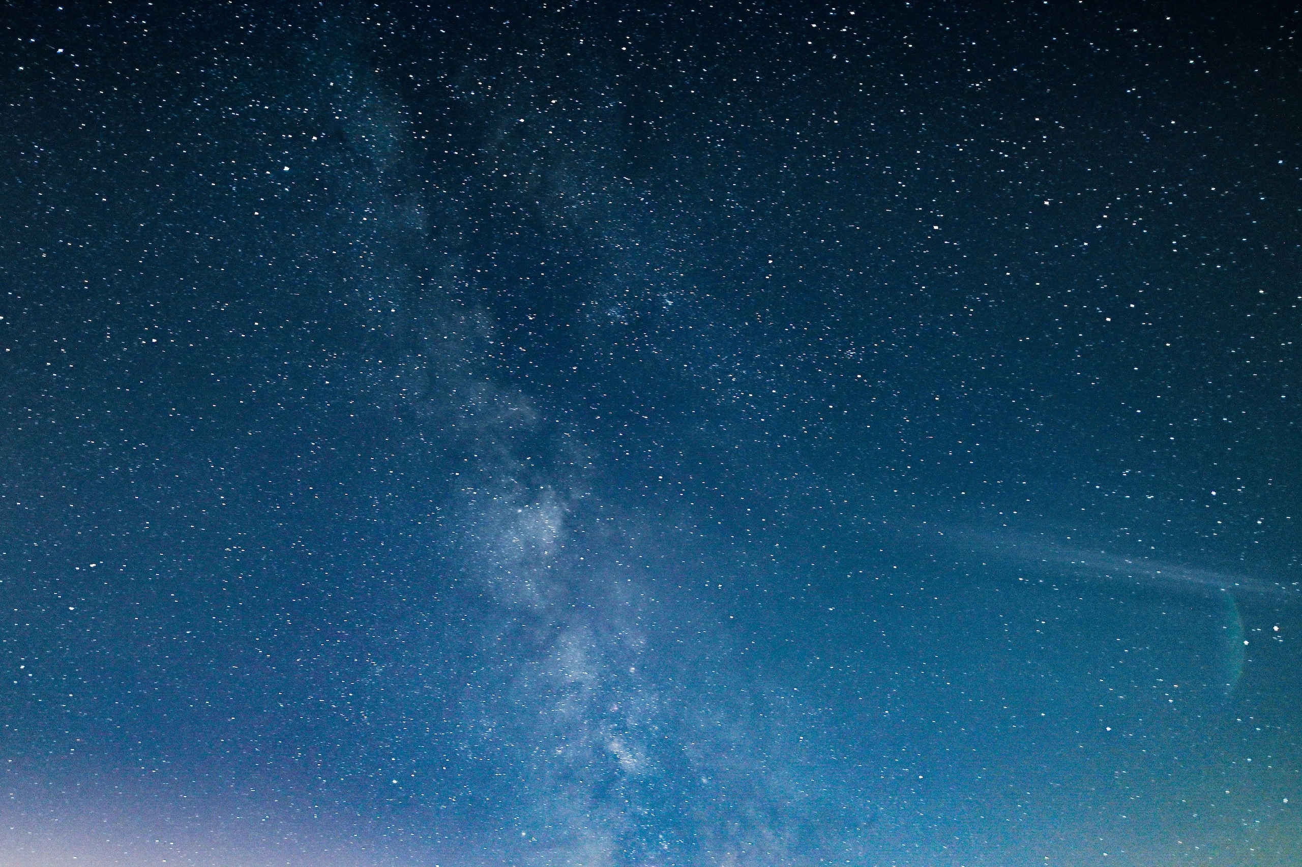 beautiful blue sky with many stars at night