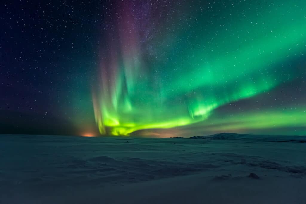 polární záře aurora borealis